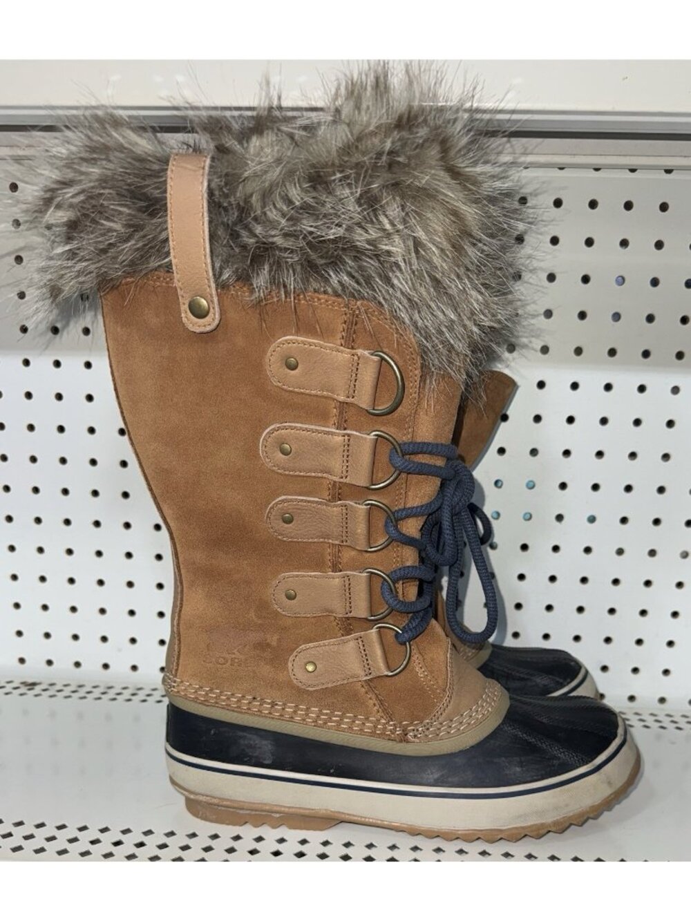Sorel Joan of Arctic Womens Suede Insulated WP Winter Snow Boots Size 9 Brown